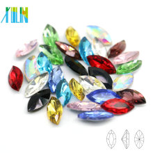 Excelente calidad China Navette Crystal Pointback lujo piedra decorativos abalorios botones para el vestido de boda C4228